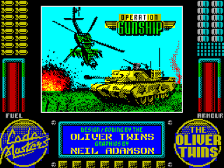 Operation Gunship title screen for ZX Spectrum